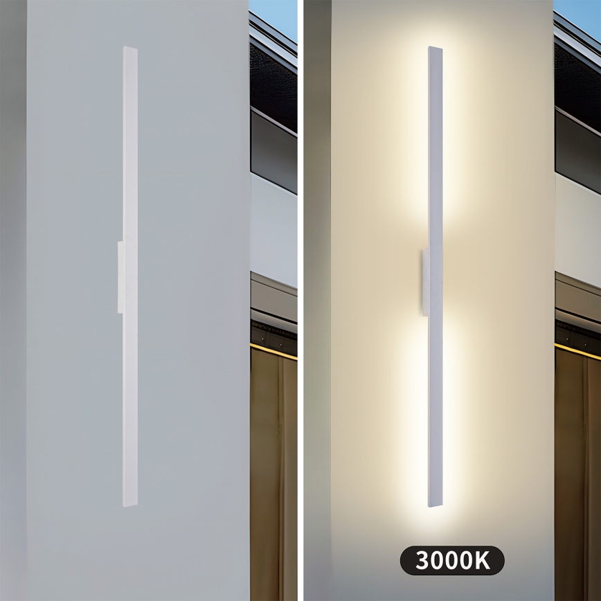 Brilagi - LED vanjsko zidno svjetlo LUNA LED/30W/230V 3000K IP65 150 cm bijela CRI 90