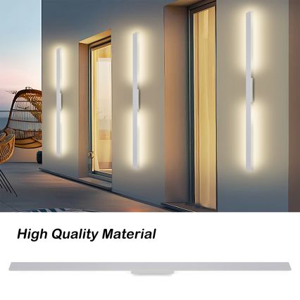 Brilagi - LED vanjsko zidno svjetlo LUNA LED/30W/230V 3000K IP65 150 cm bijela CRI 90