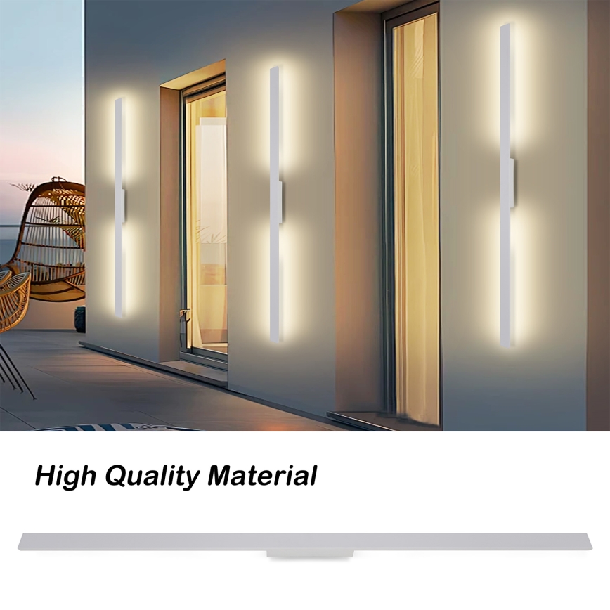 Brilagi - LED vanjsko zidno svjetlo LUNA LED/30W/230V 3000K IP65 150 cm bijela CRI 90