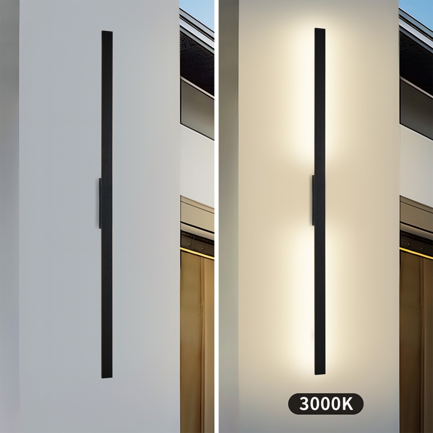 Brilagi - LED Vanjsko zidno svjetlo LUNA LED/30W/230V 3000K IP65 150 cm crno CRI 90