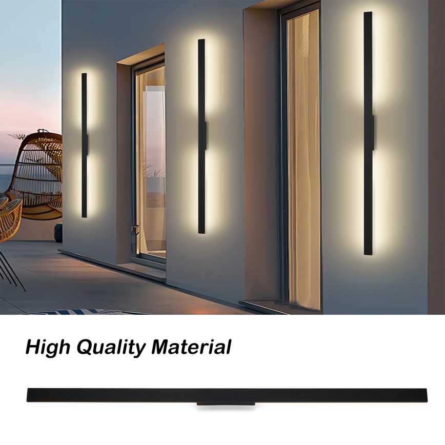 Brilagi - LED Vanjsko zidno svjetlo LUNA LED/30W/230V 3000K IP65 150 cm crno CRI 90