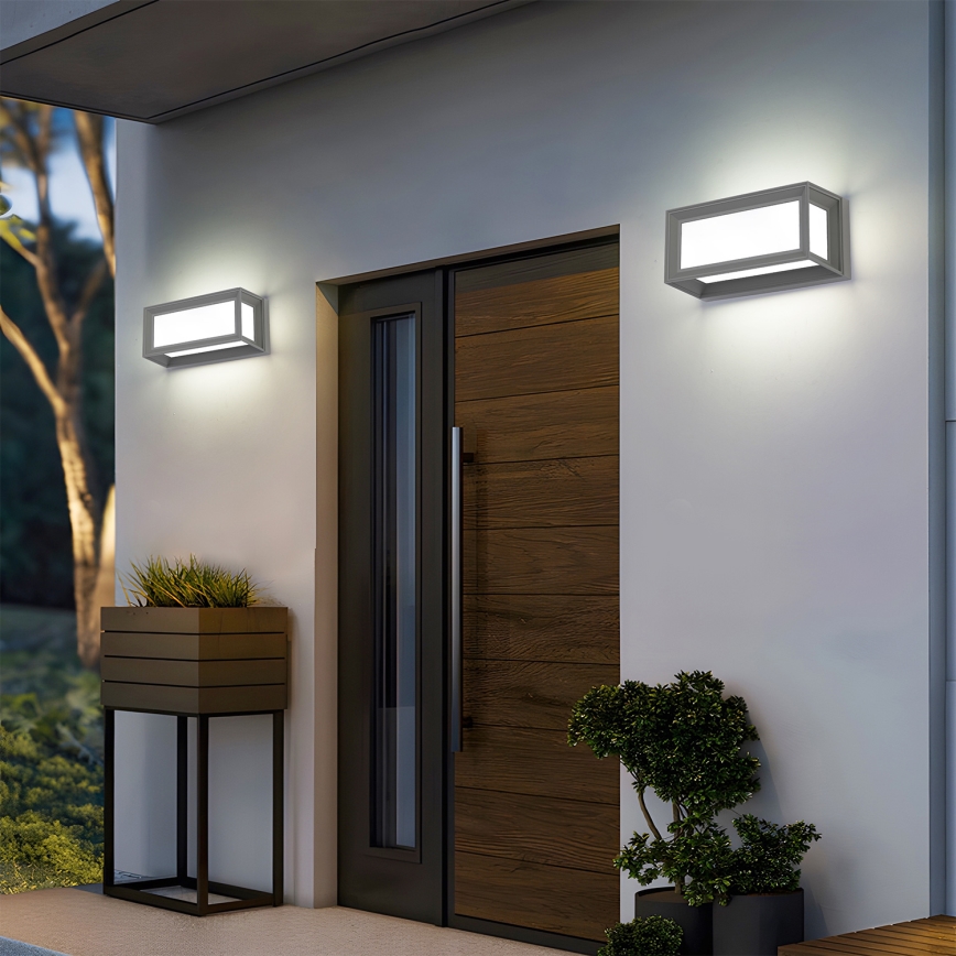 Brilagi - LED vanjsko zidno svjetlo PARKER LED/12W/230V 3000/4500/6000K siva IP44