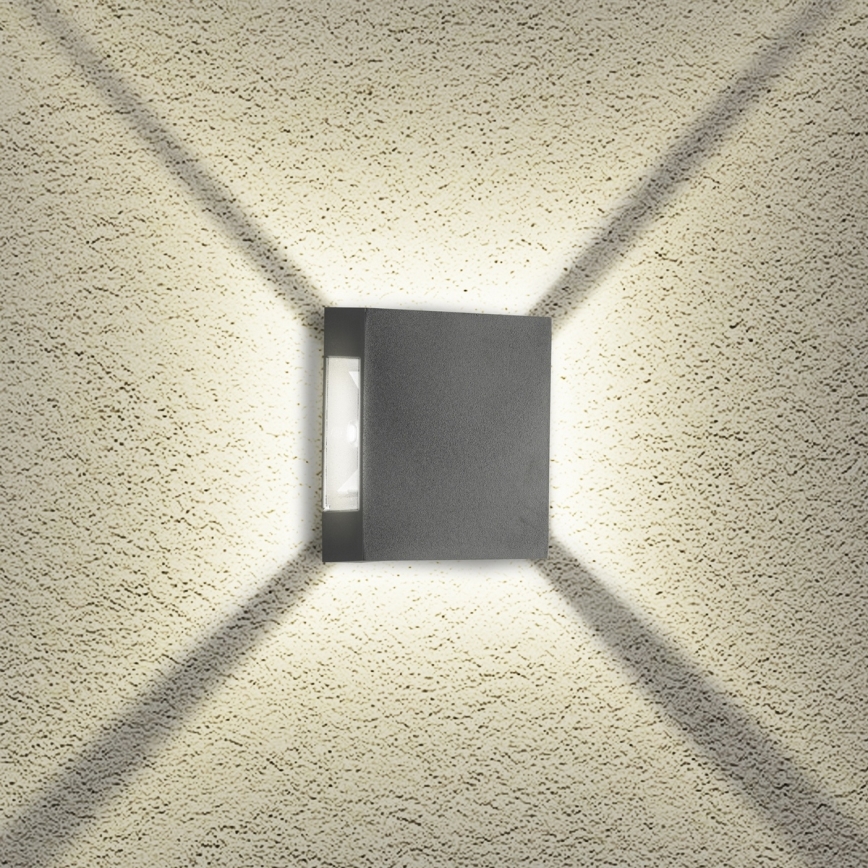 Brilagi - LED vanjska zidna svjetiljka QUADRAY LED/4W/230V antracitna IP65