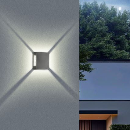 Brilagi - LED vanjska zidna svjetiljka QUADRAY LED/4W/230V antracitna IP65