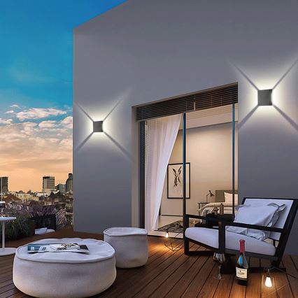 Brilagi - LED vanjska zidna svjetiljka QUADRAY LED/4W/230V antracitna IP65