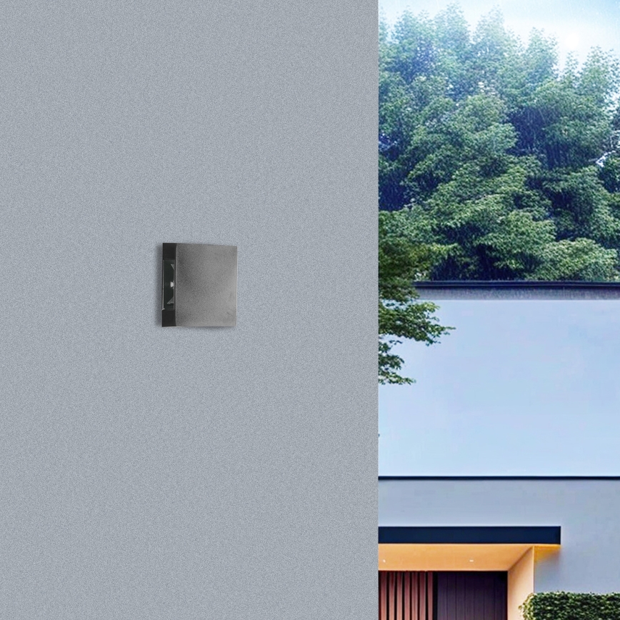 Brilagi - LED vanjska zidna svjetiljka QUADRAY LED/4W/230V antracitna IP65