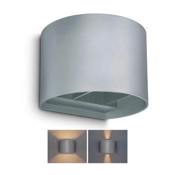 Brilagi - LED Vanjska zidna svjetiljka RONDO LED/6W/230V siva IP54