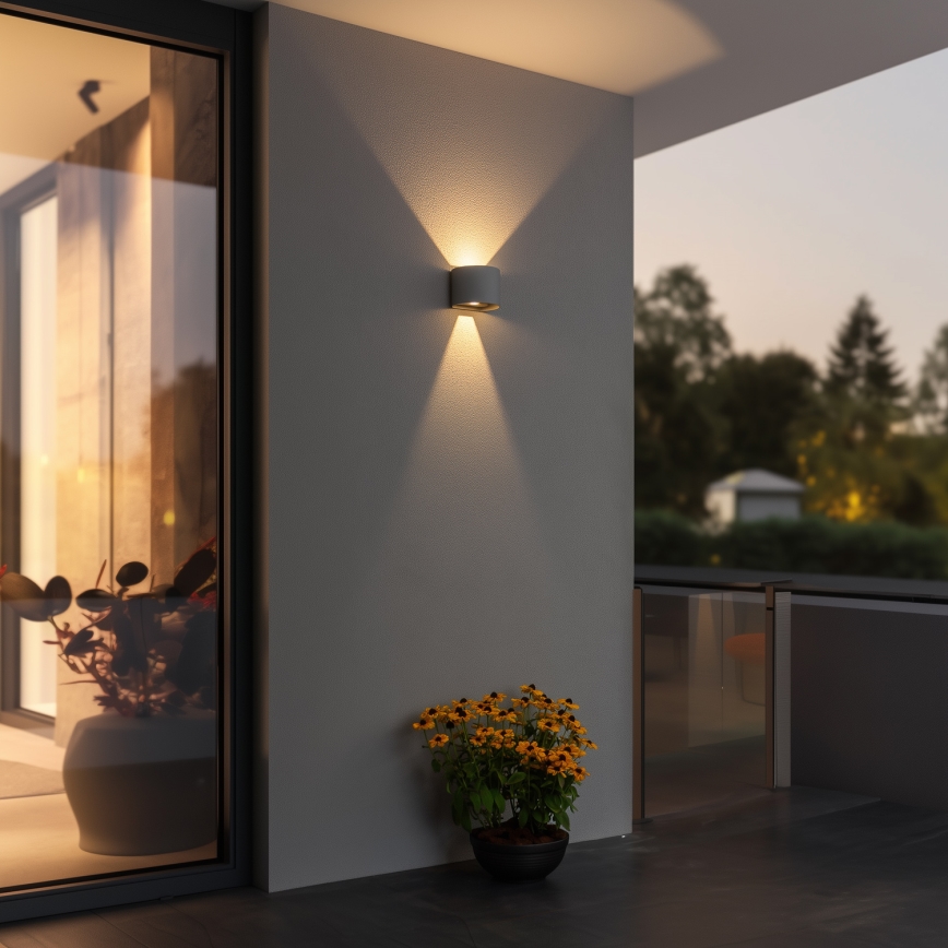 Brilagi - LED Vanjska zidna svjetiljka RONDO LED/6W/230V siva IP54