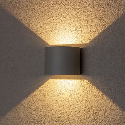 Brilagi - LED Vanjska zidna svjetiljka RONDO LED/6W/230V siva IP54