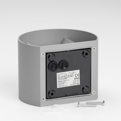 Brilagi - LED Vanjska zidna svjetiljka RONDO LED/6W/230V siva IP54
