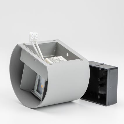 Brilagi - LED Vanjska zidna svjetiljka RONDO LED/6W/230V siva IP54
