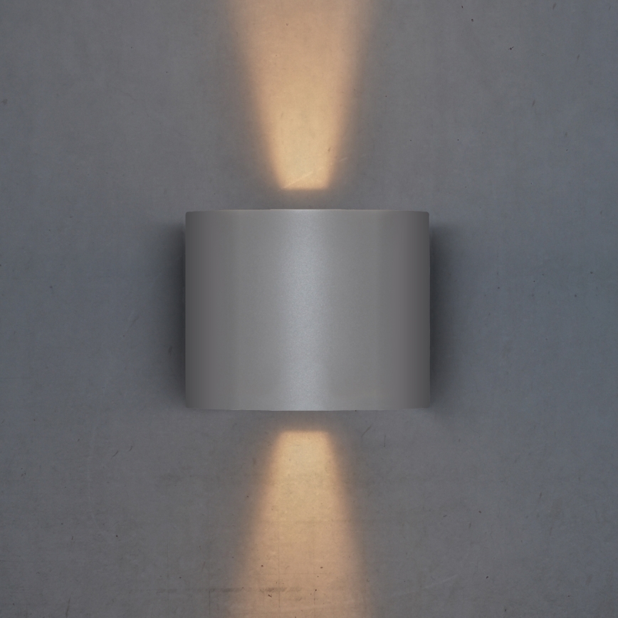 Brilagi - LED Vanjska zidna svjetiljka RONDO LED/6W/230V siva IP54