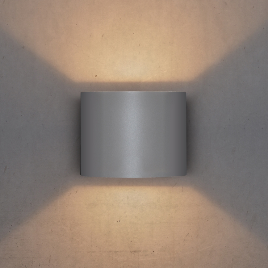 Brilagi - LED Vanjska zidna svjetiljka RONDO LED/6W/230V siva IP54