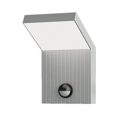 Brilagi - LED vanjsko zidno svjetlo sa senzorom RIANO LED/8W/230V srebrno IP65