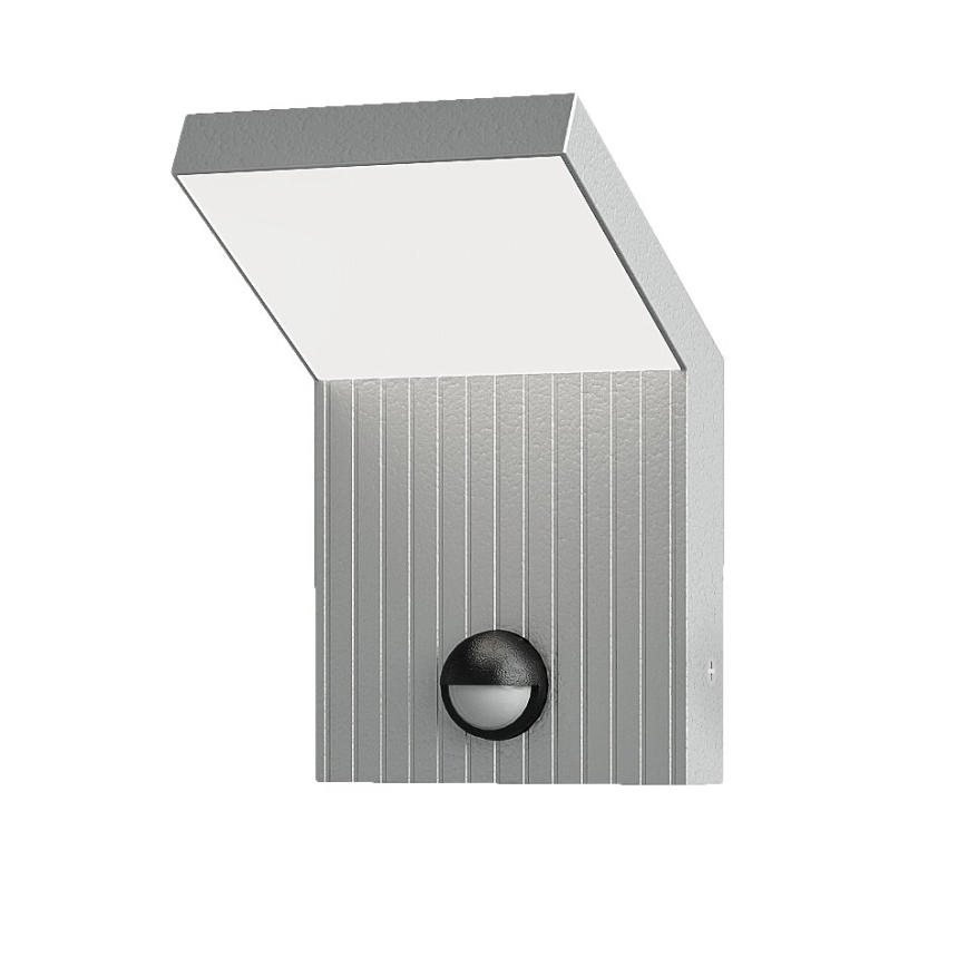 Brilagi - LED vanjsko zidno svjetlo sa senzorom RIANO LED/8W/230V srebrno IP65