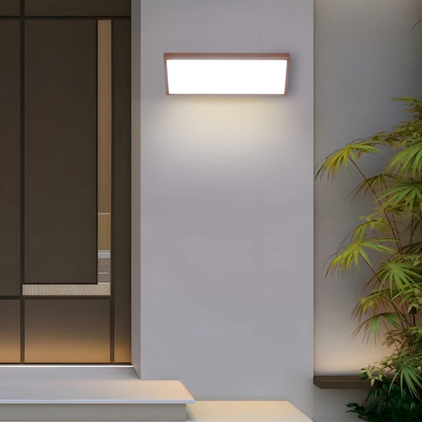 Brilagi - LED vanjsko zidno svjetlo s senzorom TRIANGLE LED/42W/230V 45 cm smeđe IP65