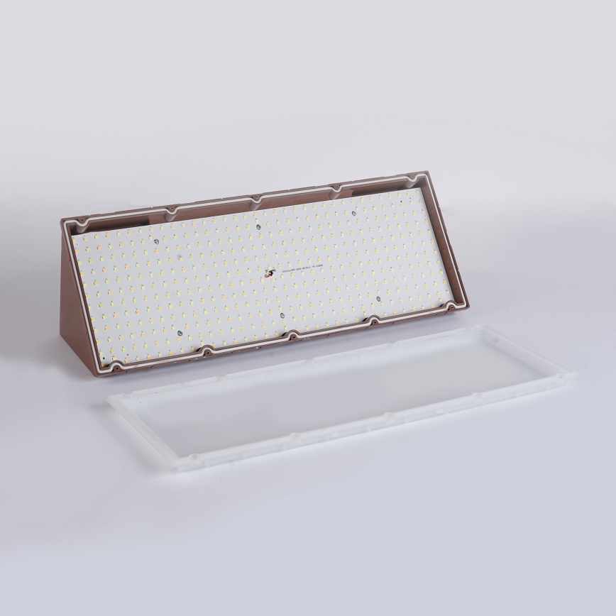 Brilagi - LED vanjsko zidno svjetlo s senzorom TRIANGLE LED/42W/230V 45 cm smeđe IP65