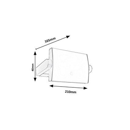 Brilagi - LED vanjsko zidno svjetlo s senzorom ANKLE LED/18W/230V 3000K IP65 antracit