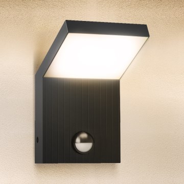 Brilagi - LED vanjska zidna svjetiljka s senzorom RIANO LED/8W/230V antracit IP65