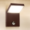 Brilagi - LED vanjska zidna svjetiljka s senzorom RIANO LED/8W/230V smeđa IP65