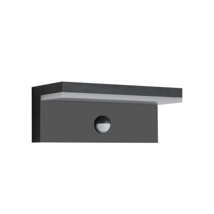 Brilagi - LED vanjsko zidno svjetlo sa senzorom TESSI LED/10W/230V crna IP54