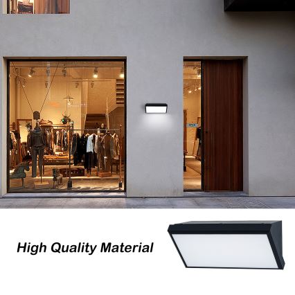 Brilagi - LED vanjsko zidno svjetlo sa senzorom TRIANGLE LED/20W/230V crno IP65