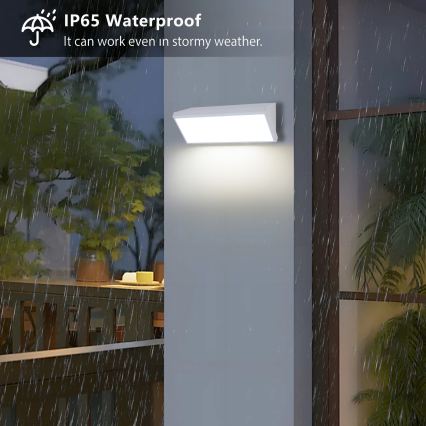 Brilagi - LED vanjsko zidno svjetlo s senzorom TRIANGLE LED/42W/230V bijela IP65