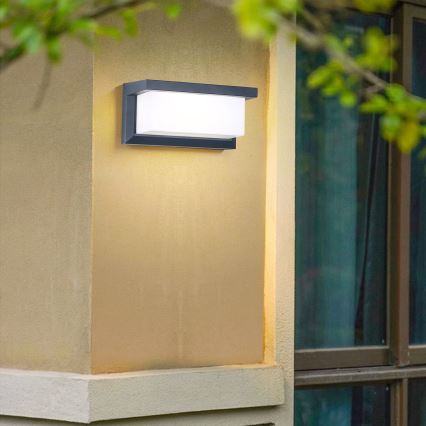 Brilagi - LED Vanjska zidna svjetiljka sa senzorom BRICKY LED/12W/230V antracit IP54