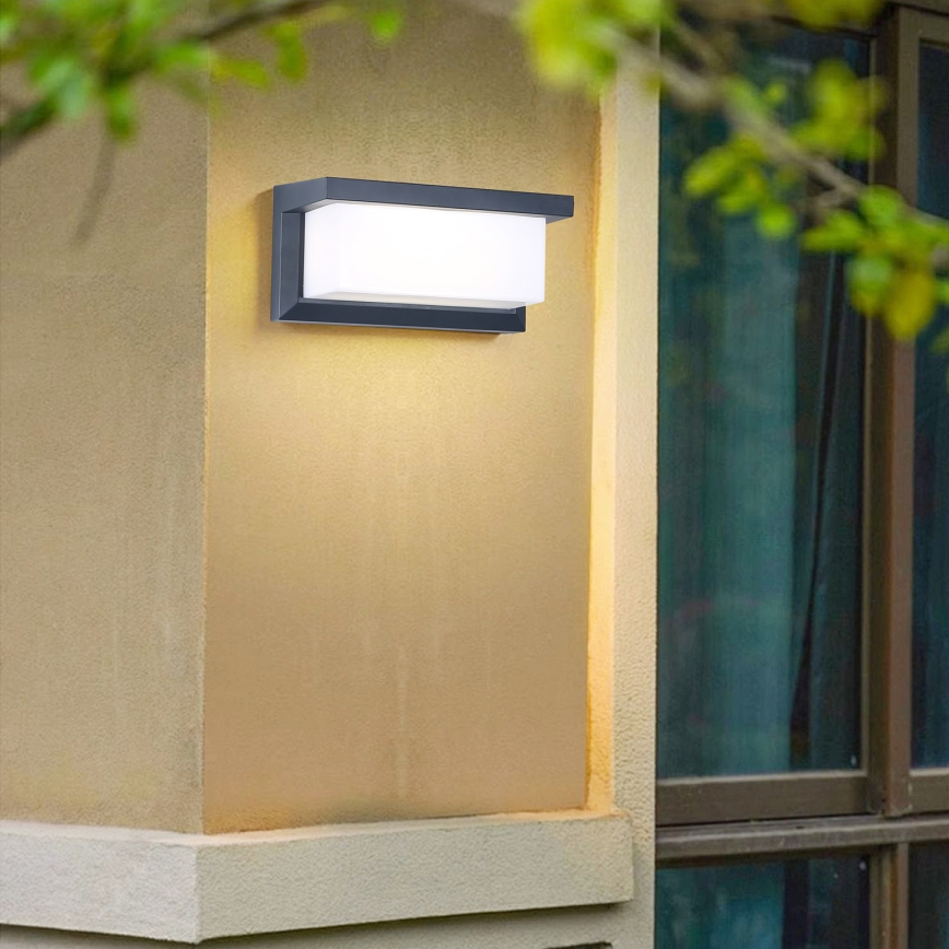 Brilagi - LED Vanjska zidna svjetiljka sa senzorom BRICKY LED/12W/230V antracit IP54