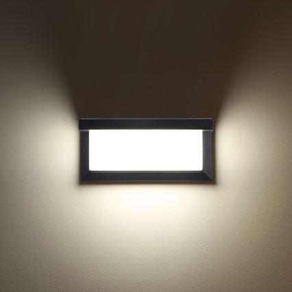 Brilagi - LED Vanjska zidna svjetiljka sa senzorom BRICKY LED/12W/230V antracit IP54