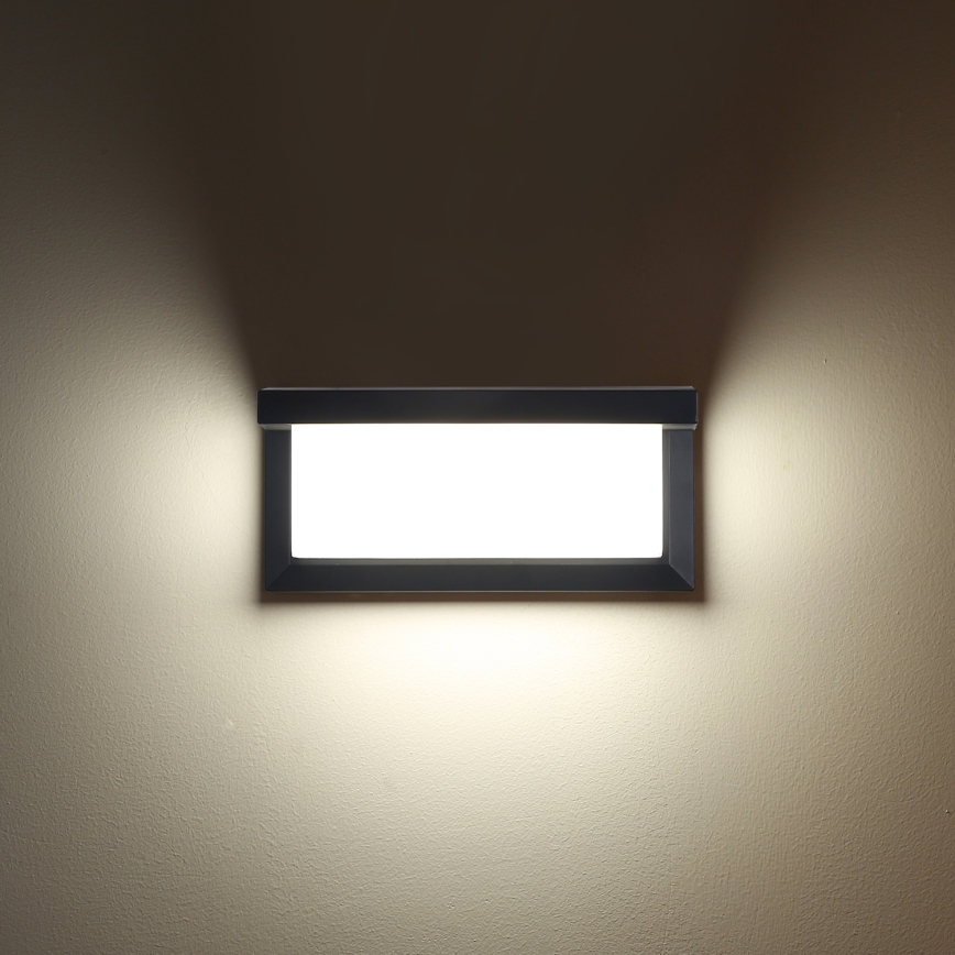 Brilagi - LED Vanjska zidna svjetiljka sa senzorom BRICKY LED/12W/230V antracit IP54