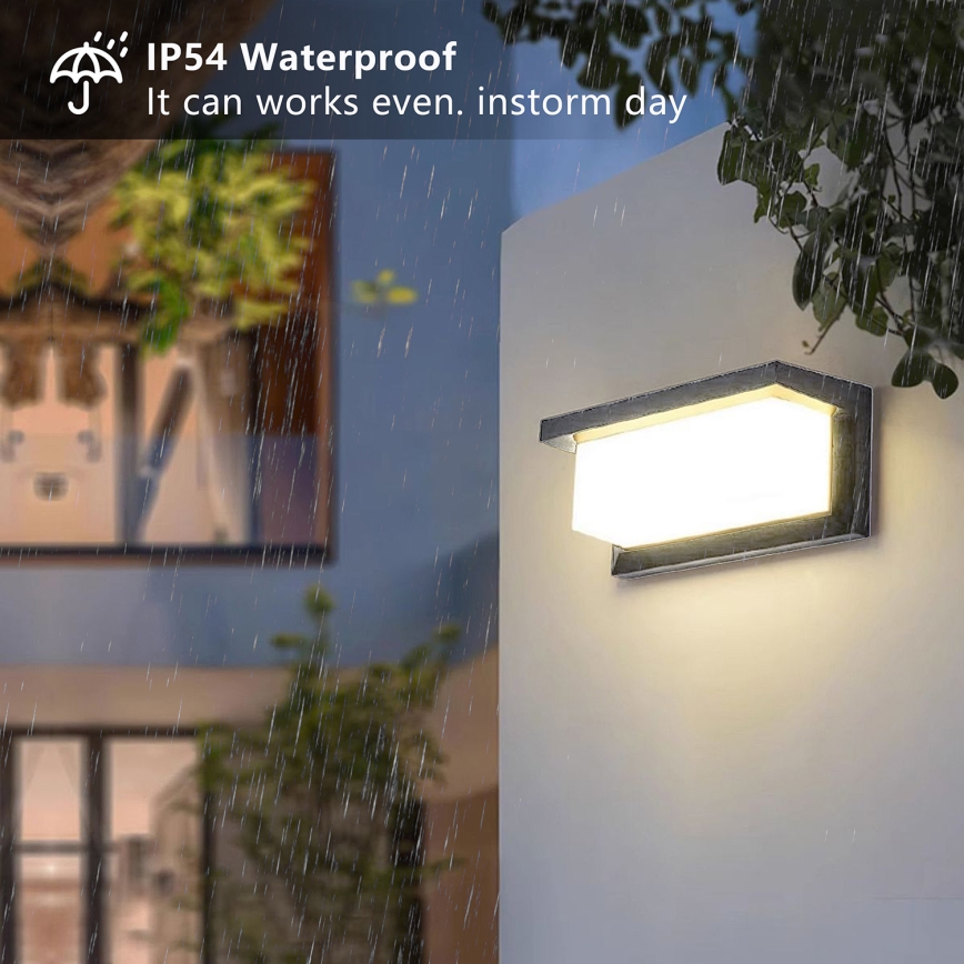 Brilagi - LED Vanjska zidna svjetiljka sa senzorom BRICKY LED/12W/230V antracit IP54