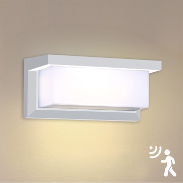 Brilagi - LED Vanjska zidna svjetiljka sa senzorom BRICKY LED/12W/230V bijela IP54