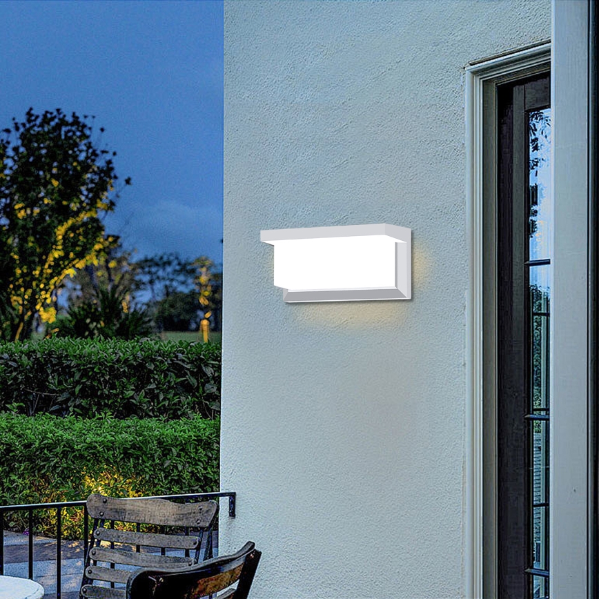 Brilagi - LED Vanjska zidna svjetiljka sa senzorom BRICKY LED/12W/230V bijela IP54