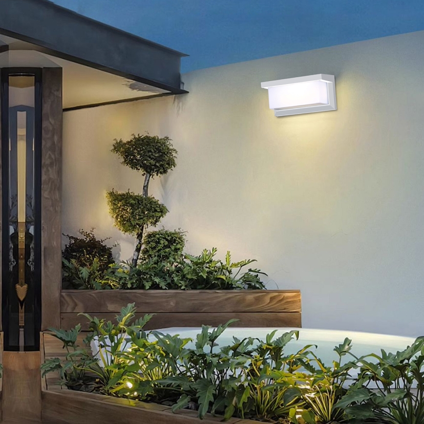 Brilagi - LED Vanjska zidna svjetiljka sa senzorom BRICKY LED/12W/230V bijela IP54