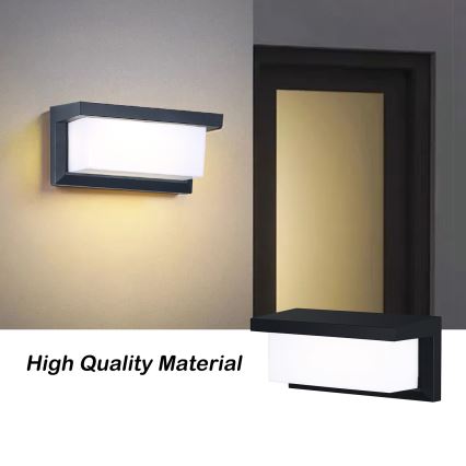 Brilagi - LED Vanjska zidna svjetiljka sa senzorom BRICKY LED/12W/230V crna IP54