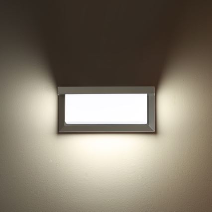 Brilagi - LED Vanjska zidna svjetiljka sa senzorom BRICKY LED/12W/230V siva IP54