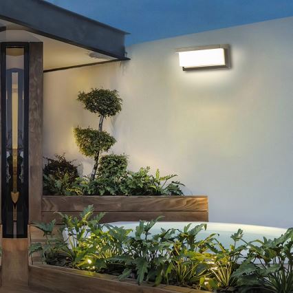 Brilagi - LED Vanjska zidna svjetiljka sa senzorom BRICKY LED/12W/230V siva IP54