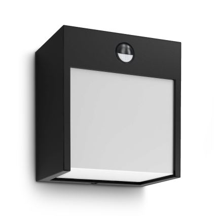Brilagi - LED Vanjska zidna svjetiljka sa senzorom TERNI LED/12W/230V crna IP44