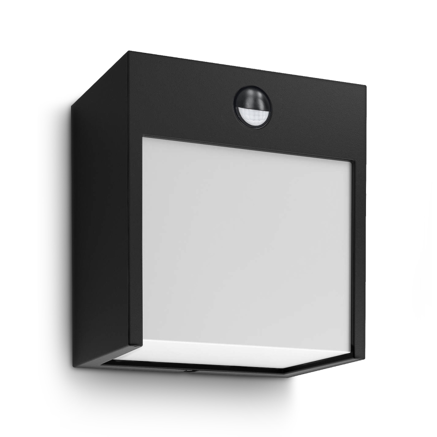 Brilagi - LED Vanjska zidna svjetiljka sa senzorom TERNI LED/12W/230V crna IP44