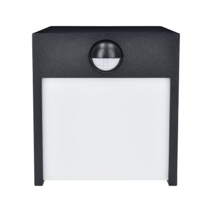 Brilagi - LED Vanjska zidna svjetiljka sa senzorom TERNI LED/12W/230V crna IP44