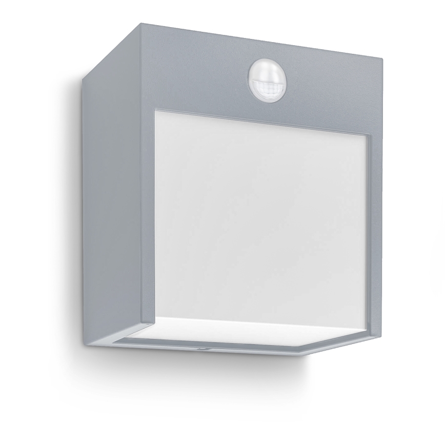 Brilagi - LED Vanjska zidna svjetiljka sa senzorom TERNI LED/12W/230V siva IP44