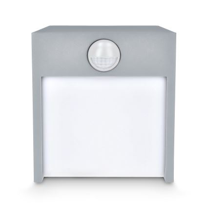 Brilagi - LED Vanjska zidna svjetiljka sa senzorom TERNI LED/12W/230V siva IP44