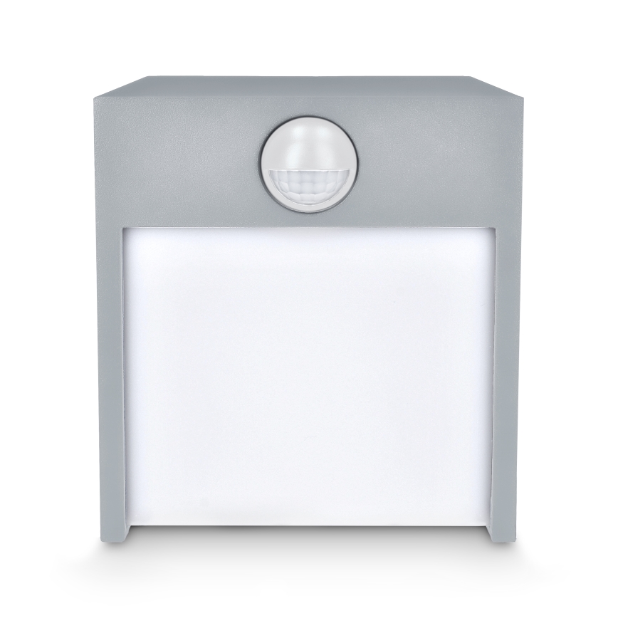 Brilagi - LED Vanjska zidna svjetiljka sa senzorom TERNI LED/12W/230V siva IP44
