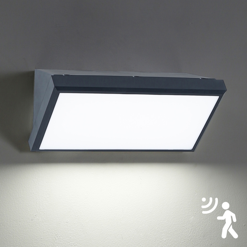Brilagi - LED Vanjska zidna svjetiljka sa senzorom TRIANGLE LED/20W/230V antracit IP65