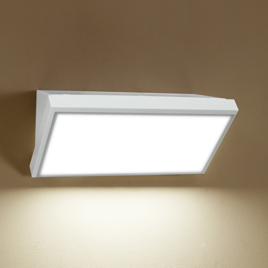 Brilagi - LED Vanjska zidna svjetiljka sa senzorom TRIANGLE LED/20W/230V bijela IP65