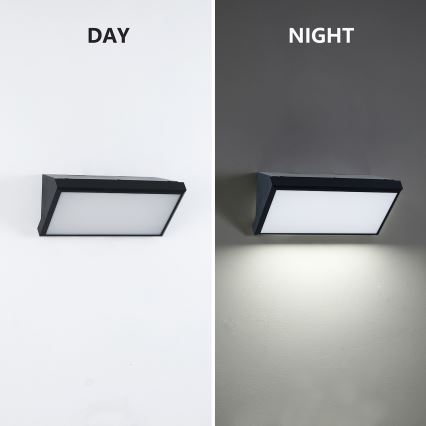 Brilagi - LED Vanjska zidna svjetiljka sa senzorom TRIANGLE LED/20W/230V crna IP65