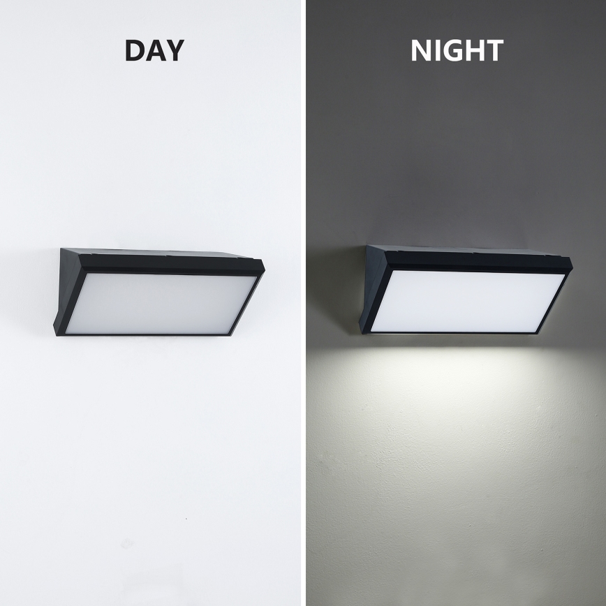 Brilagi - LED Vanjska zidna svjetiljka sa senzorom TRIANGLE LED/20W/230V crna IP65