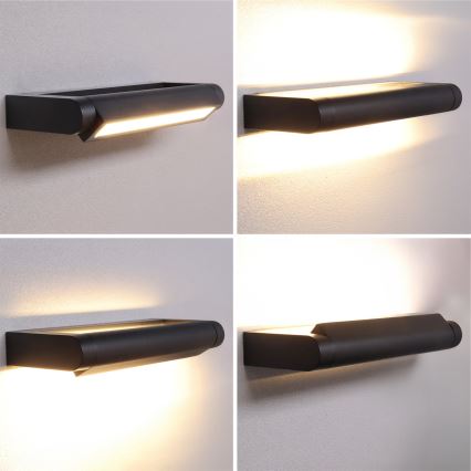 Brilagi - LED vanjska zidna svjetiljka SALERNO LED/12W/230V 35,5 cm crna IP65