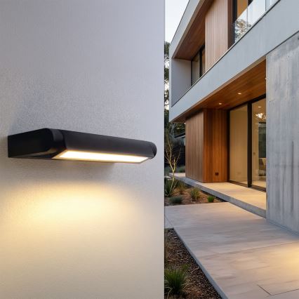 Brilagi - LED vanjska zidna svjetiljka SALERNO LED/12W/230V 35,5 cm crna IP65